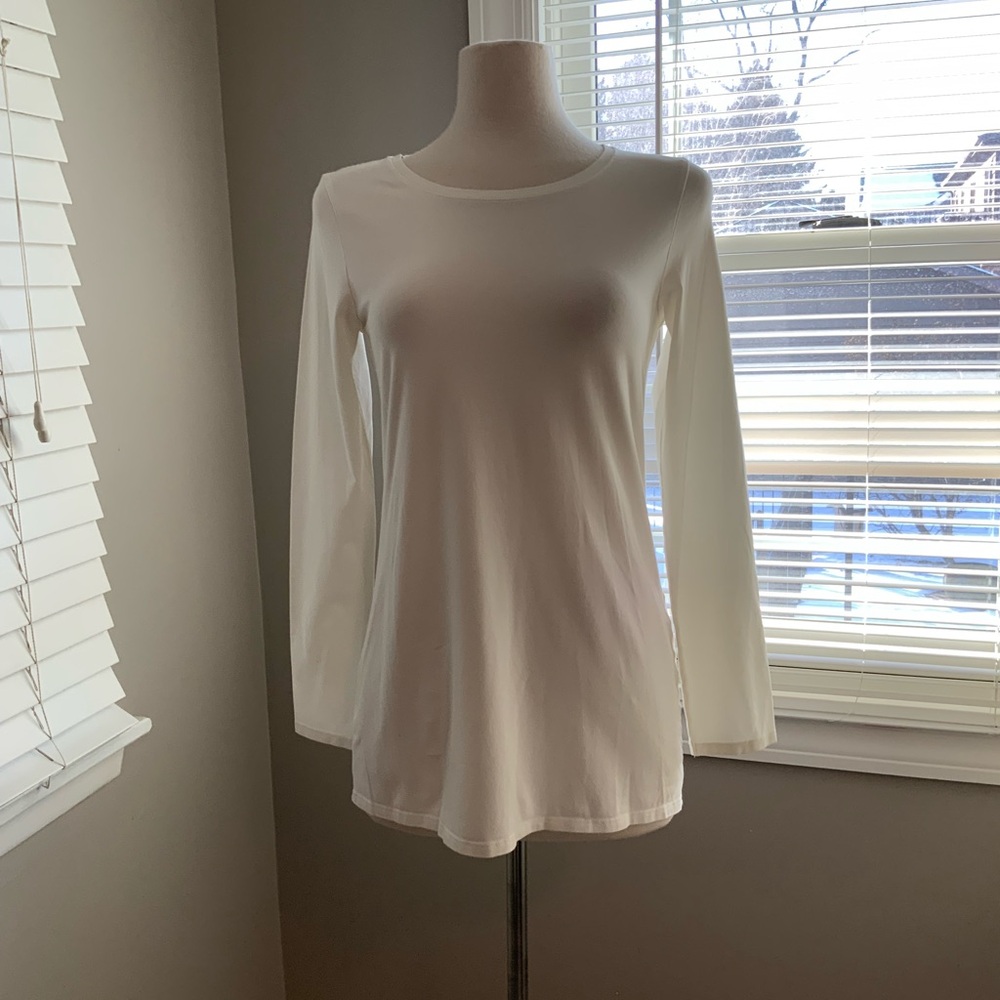 Elegant White Long Sleeve Women's Top